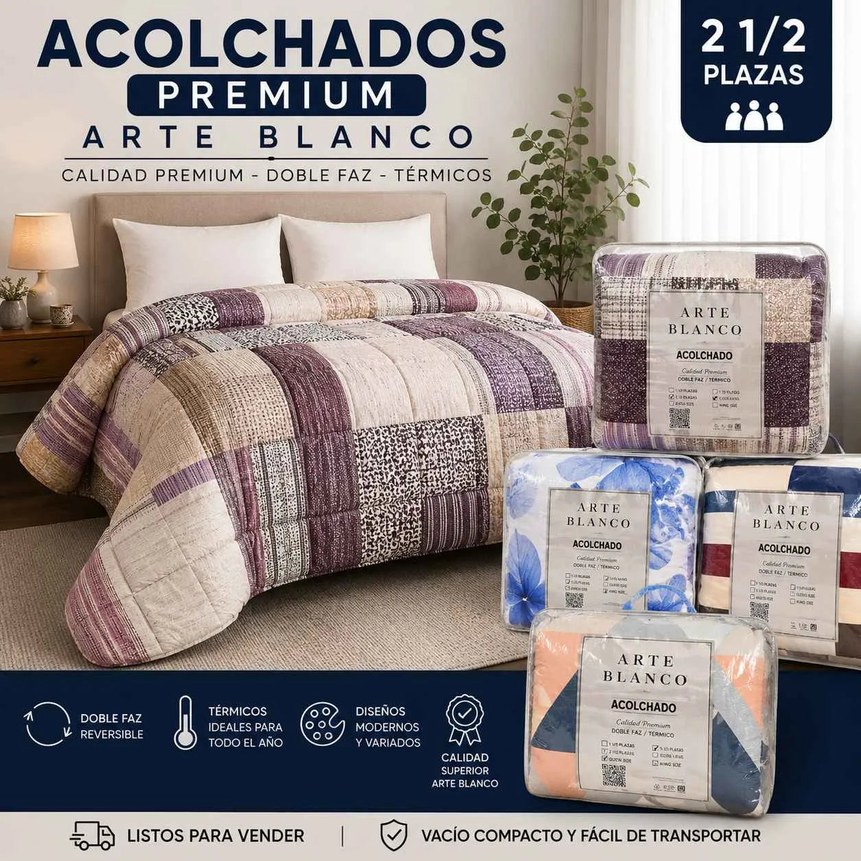 Acolchado Luxury Confort 2½ Plazas | Línea Invierno 2026