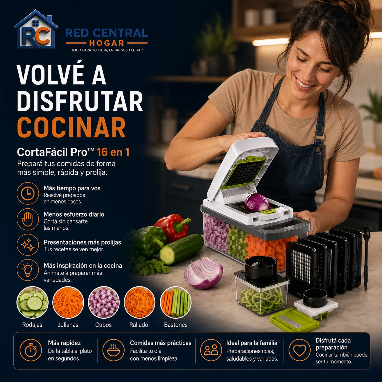 CortaFácil Pro™ 16 en 1