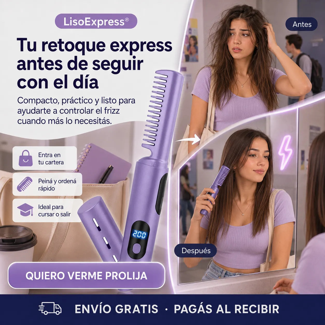 LisoExpress® – Controlá el frizz y salí lista en minutos