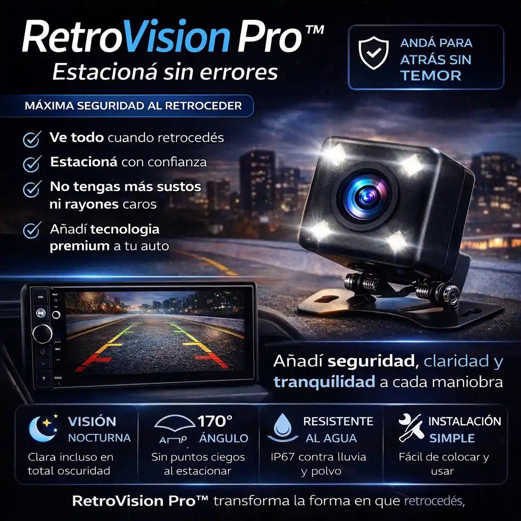 RetroVision Pro™ – Estacioná sin errores