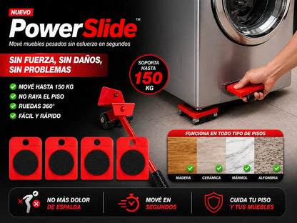 PowerSlide™ · Mové muebles pesados sin esfuerzo en segundos